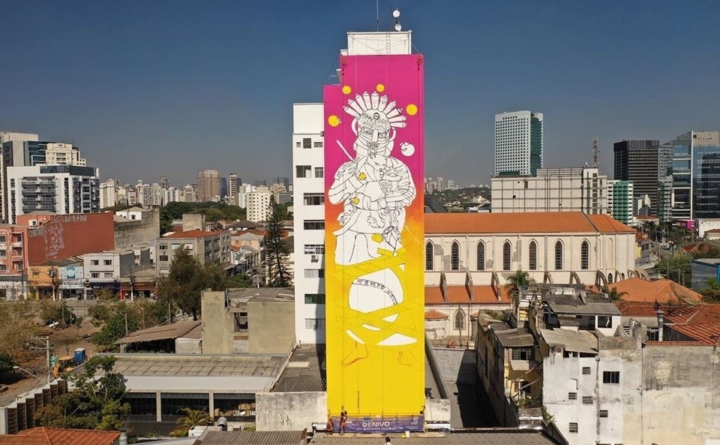 Festival de arte urbana renova as cores do Largo da Batata