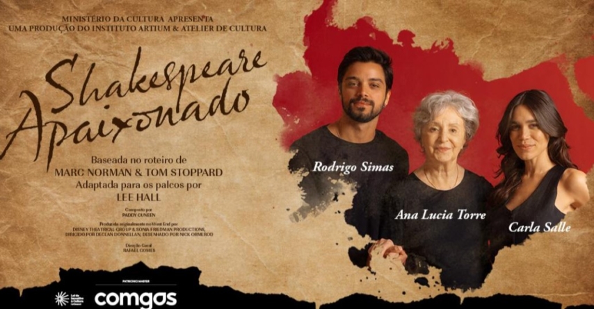 ‘Shakespeare Apaixonado’: espetáculo teatral inédito no país estreia em agosto na capital