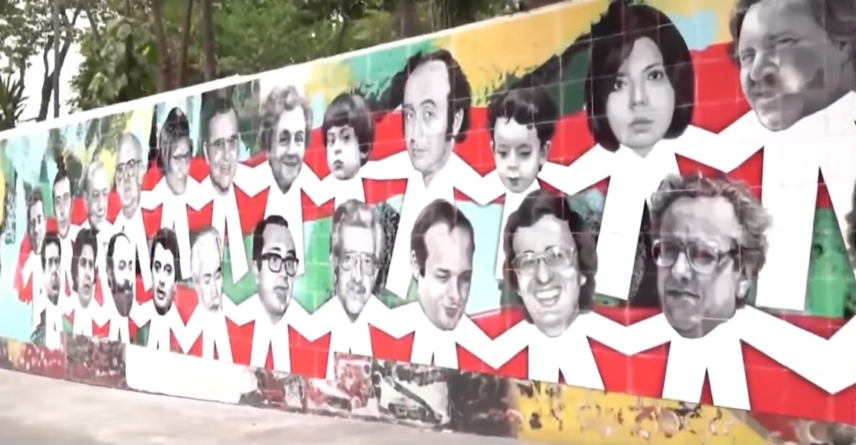 Cartunista Aroeira cria mural em homenagem ao jornalista Vladimir Herzog