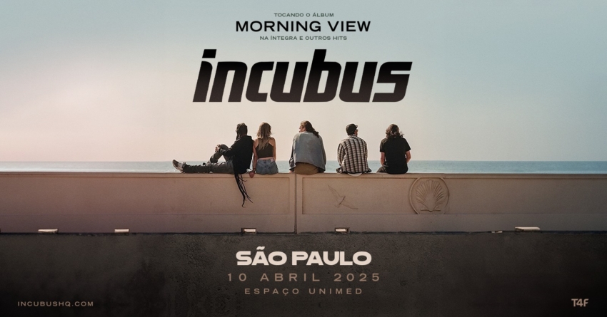 Incubus marca show em São Paulo para 2025, tocando o álbum “Morning View” na íntegra